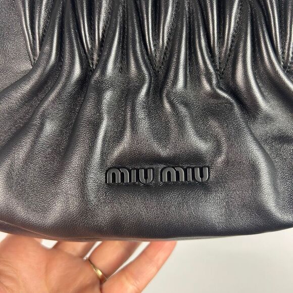 Miu Miu Matelassé Top Handle Leather Bag - gold hardware - Picture 5 of 14